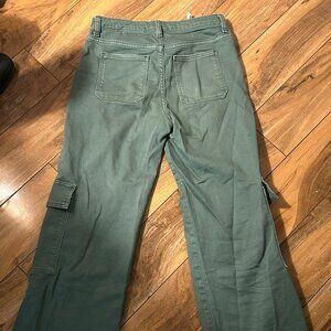 Girls Cargo Pants, Size 12, Green